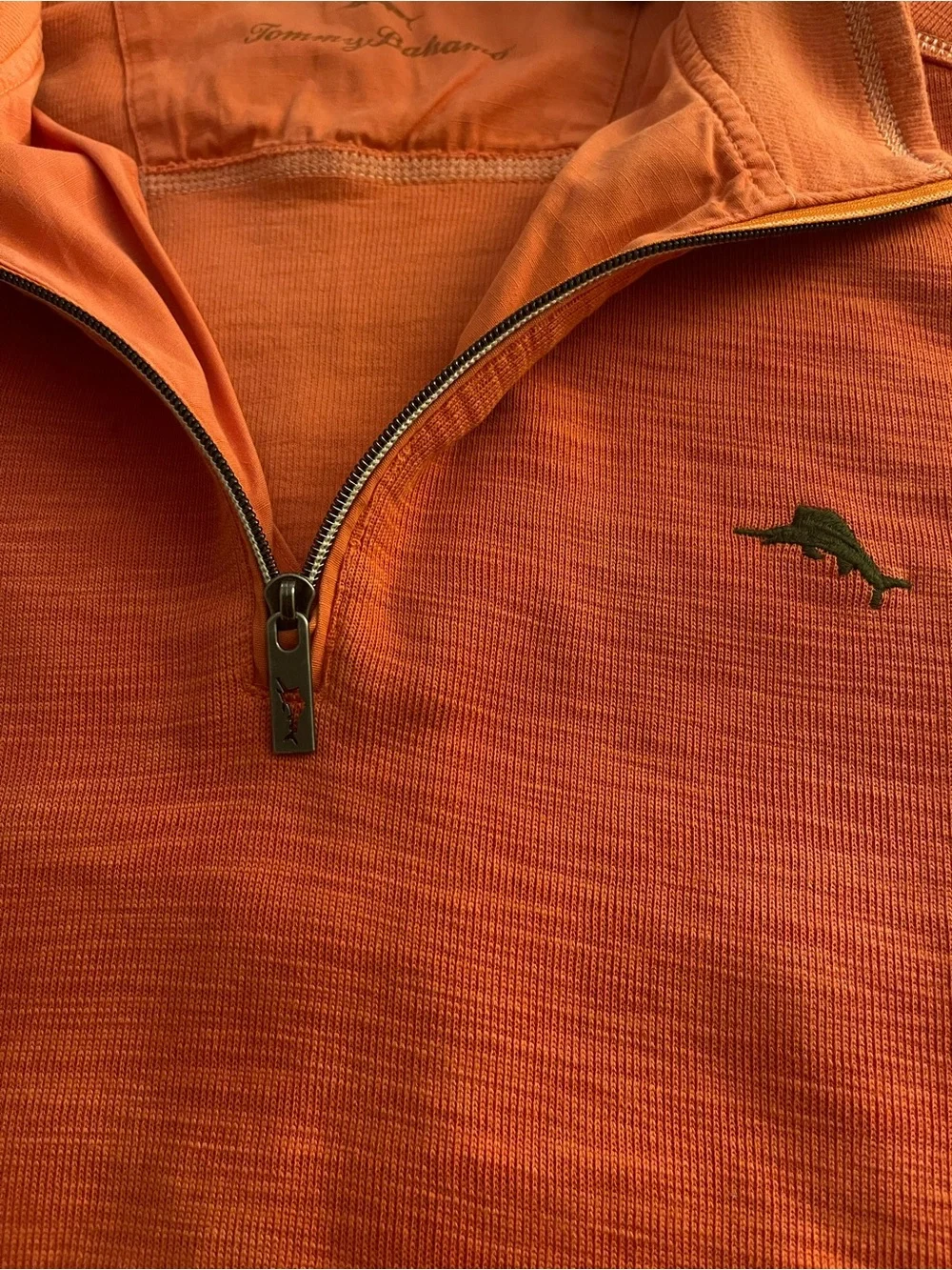 Tommy Bahama Montego Bay Textured Cotton Half Zip Pullover.